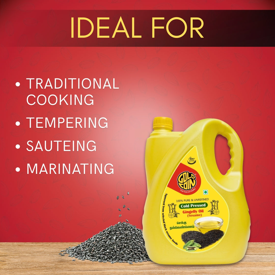 Authentic Indian sesame oil GOLD COIN Oils for cooking oil pulling and hair care