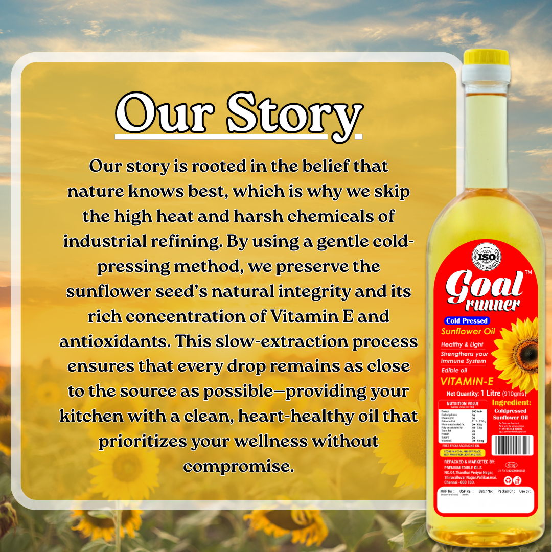 Healthy sunflower oil rich in nutrients for daily Indian cooking